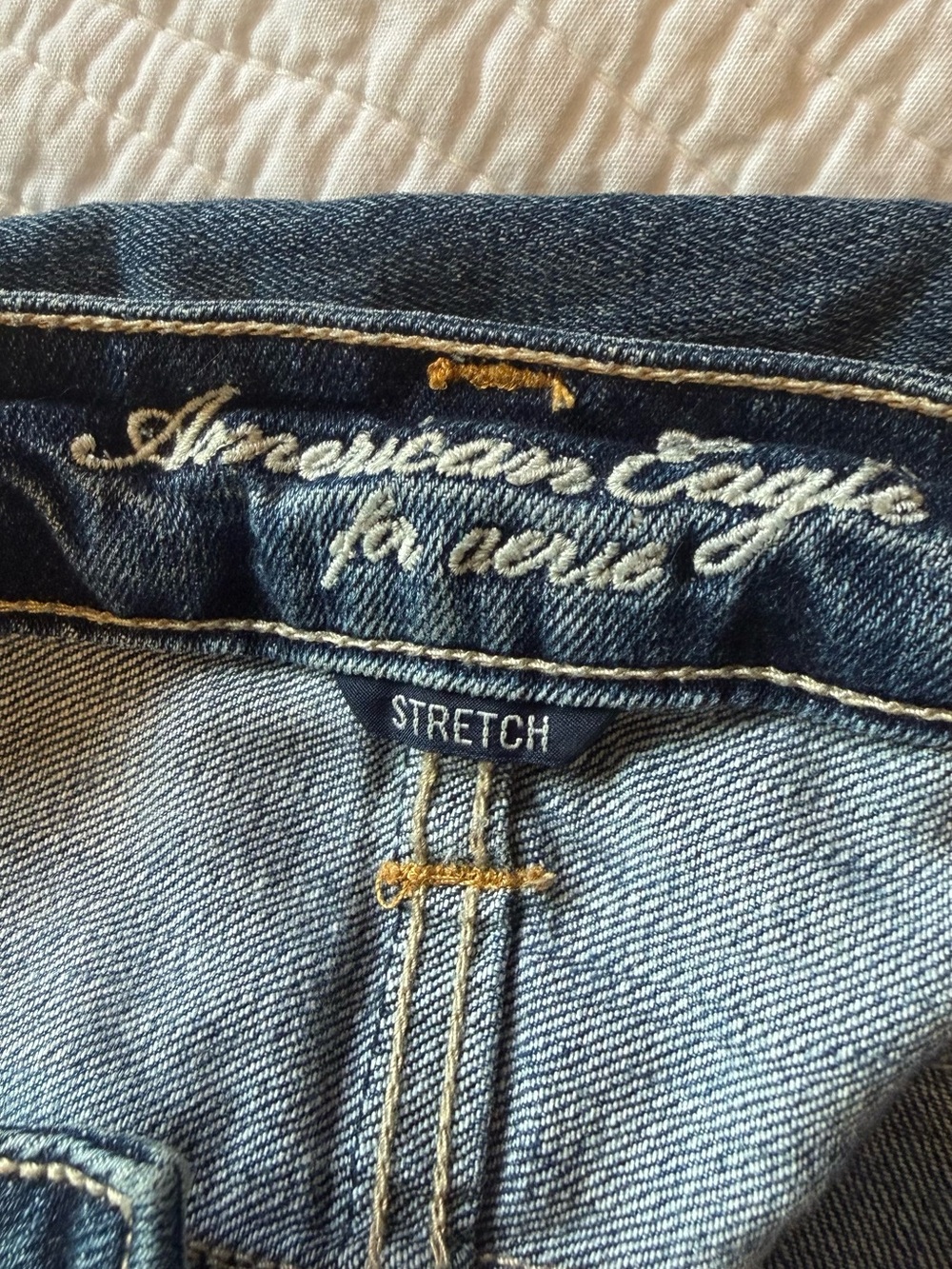 American Eagle Outfitters Distressed Dark Blue Boyfriend Jeans - Picture 5 of 6
